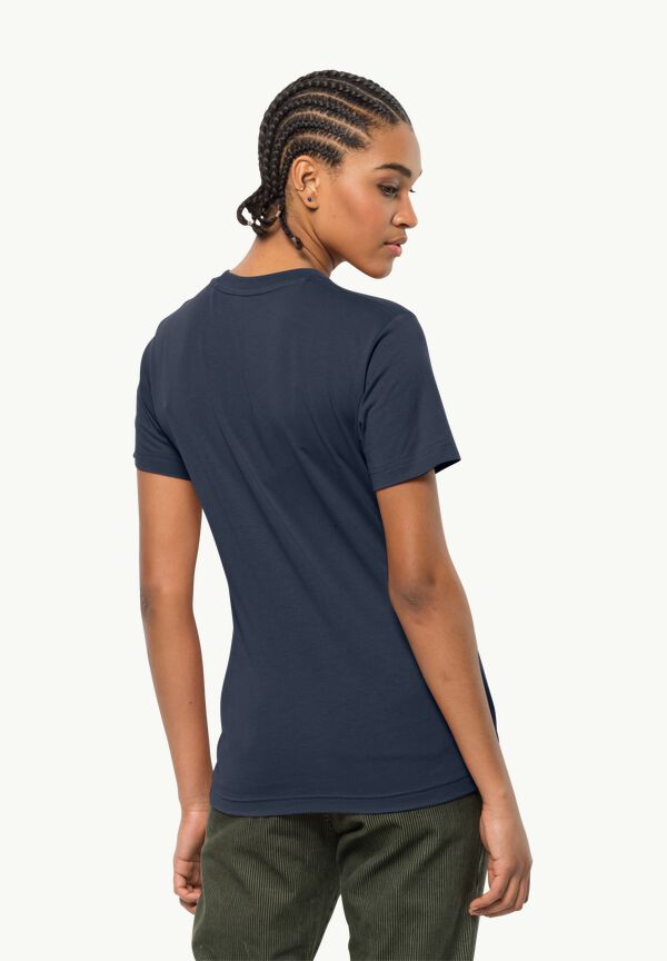 BERGLIEBE T T-shirt - aus WOLFSKIN blue Damen - XS Bio-Baumwolle night – JACK W