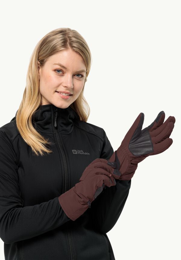 GLOVE - – Handschuhe MERINO dark XL maroon - ALPSPITZE WOLFSKIN Merino JACK Winddichte