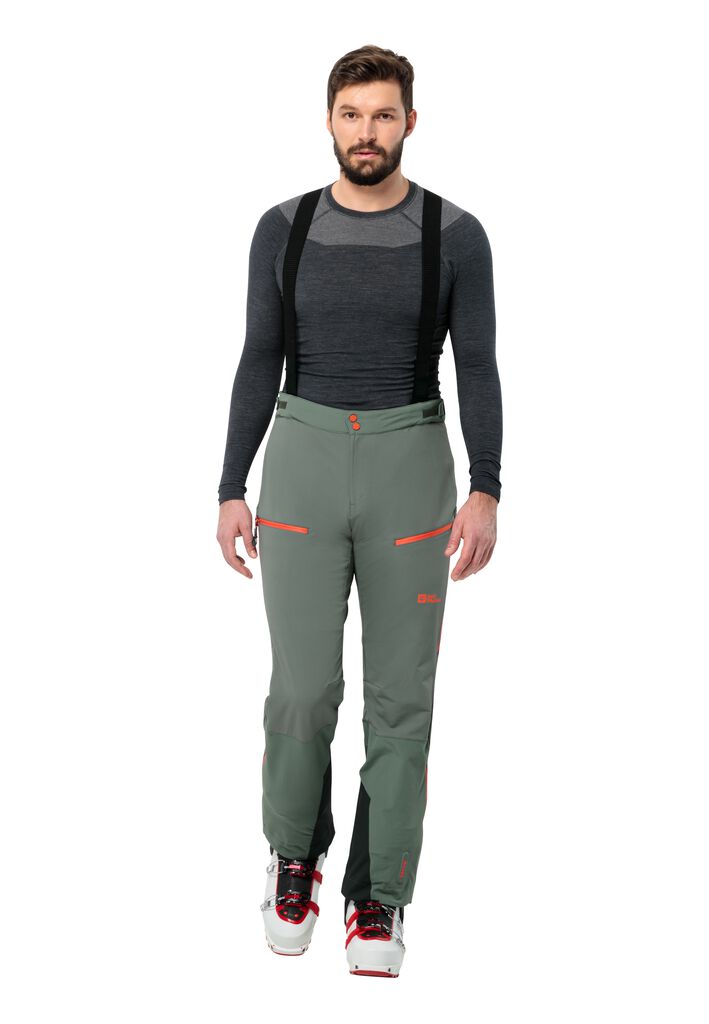 ALPSPITZE PANTS M - hedge green 48 - Skitouren-Hose mit RECCO®  Ortungssystem Herren – JACK WOLFSKIN