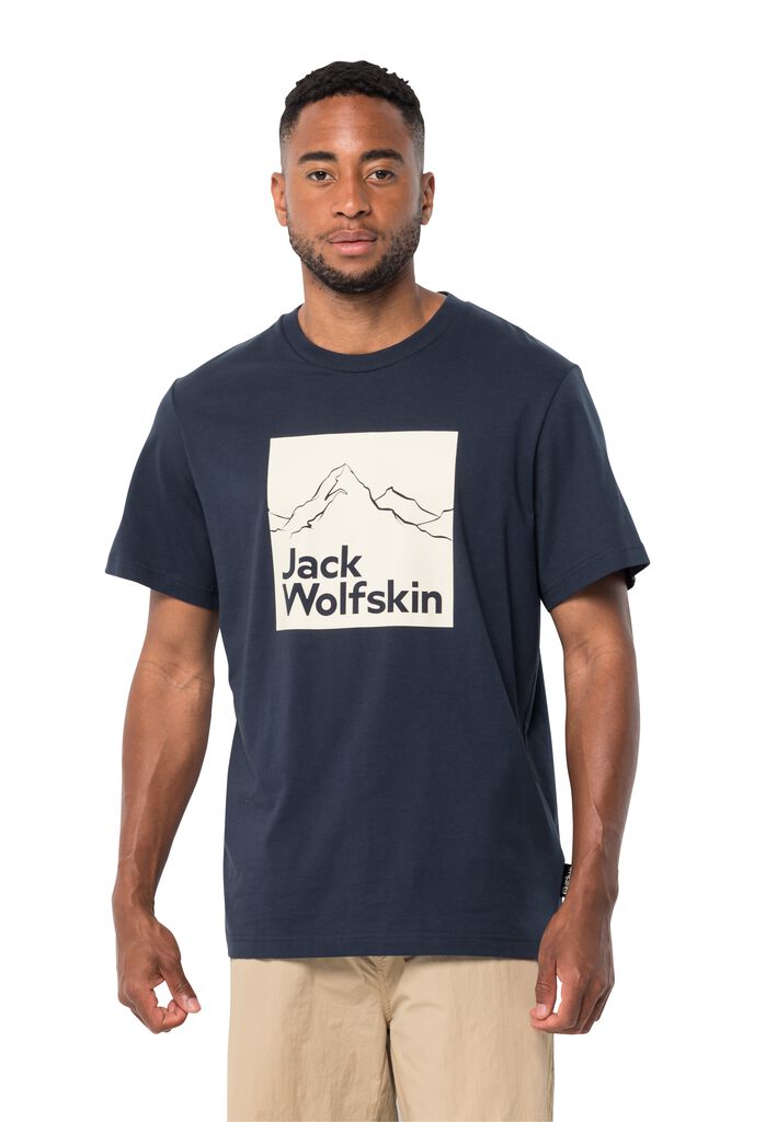 blue – M BRAND aus - night JACK T-shirt Herren WOLFSKIN T Bio-Baumwolle M -