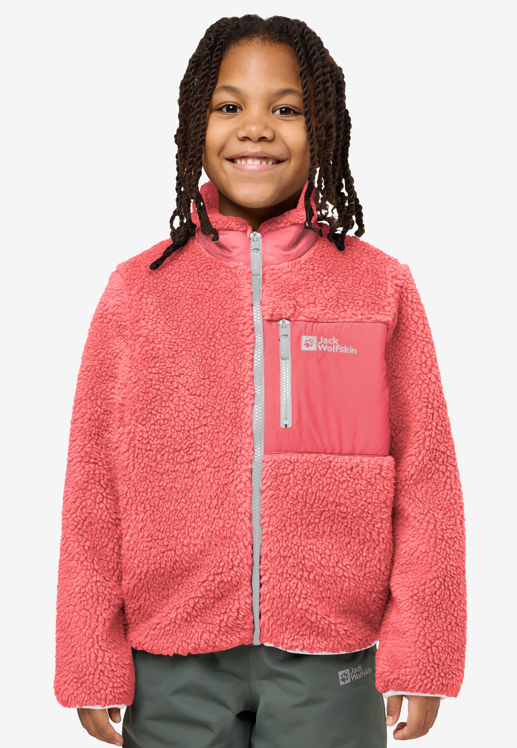 ICE CURL JACKET K sunset coral 176 Fleecejacke Kinder