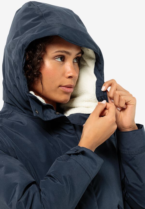 Yusongirl Damen Winterparka – Wasserdicht, Mit Fleece Gefüttert, Kapuze Mit Kordelzug, 2 Außentaschen + Innentasche, Mittellang, Ideal Für Pendeln & Outdoor