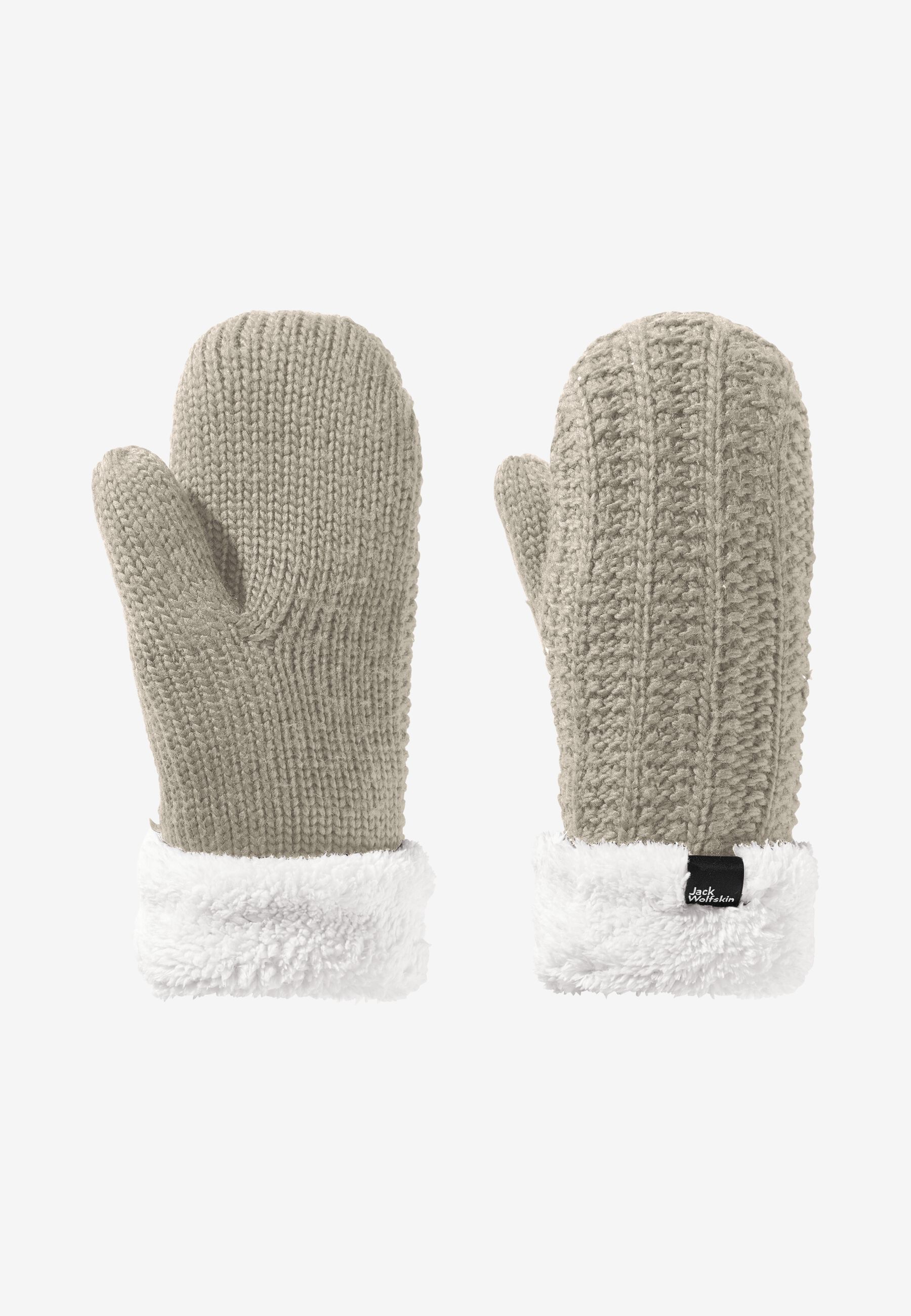 HIGHLOFT KNIT MITTEN W Dusty Grey M Fäustlinge Damen