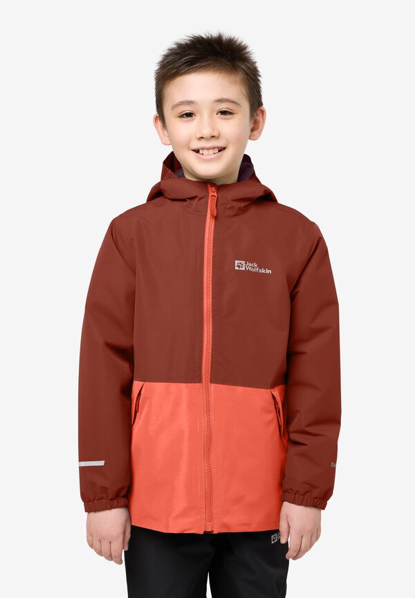 SNOWY DAYS JACKET K intense rust 140 Regenjacke Kinder