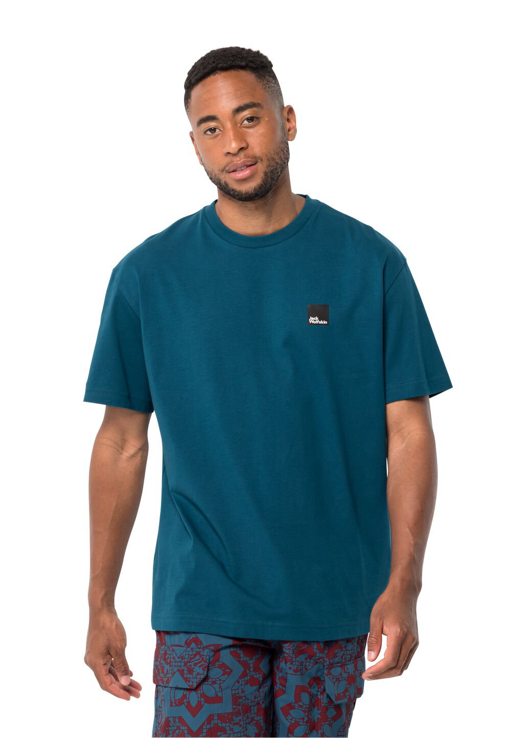 Jack Wolfskin Eschenheimer T-Shirt Unisex T-shirt aus Bio-Baumwolle XS blue daze blue daze