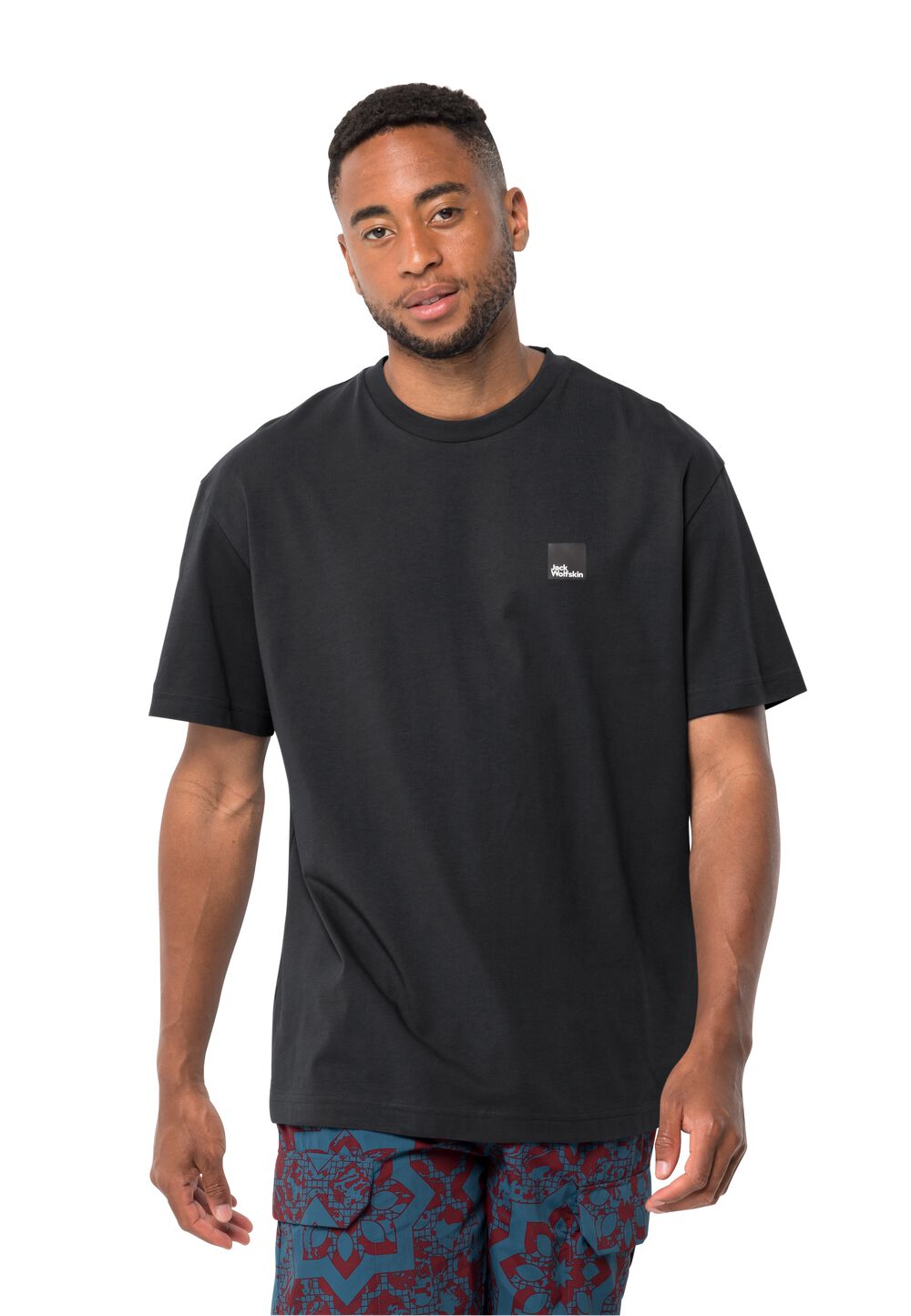 Jack Wolfskin Eschenheimer T-Shirt Unisex T-shirt aus Bio-Baumwolle XS schwarz granite black