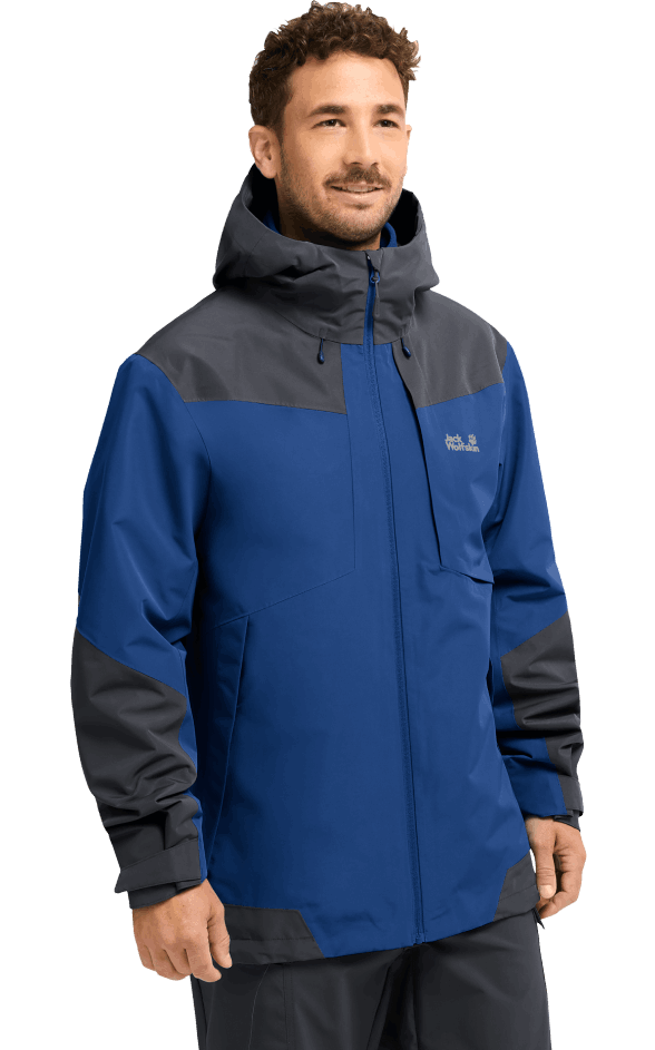 Mann mit 3-in-1 Außenjacke