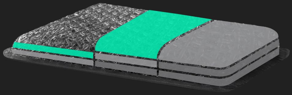 Illustration eines Pads der AERORISE Technologie
