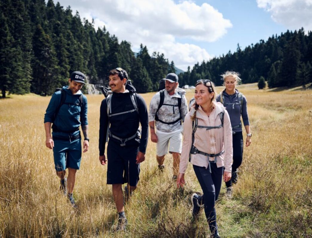Gruppe am wandern